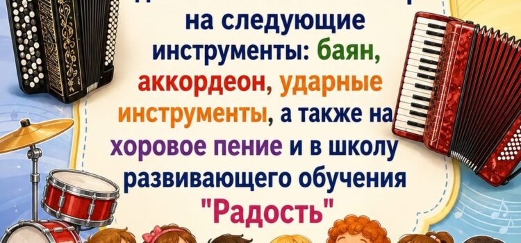 ДЕТСКАЯ МУЗЫКАЛЬНАЯ ШКОЛА ОБЬЯВЛЯЕТ ДОПОЛНИТЕЛЬНЫЙ НАБОР